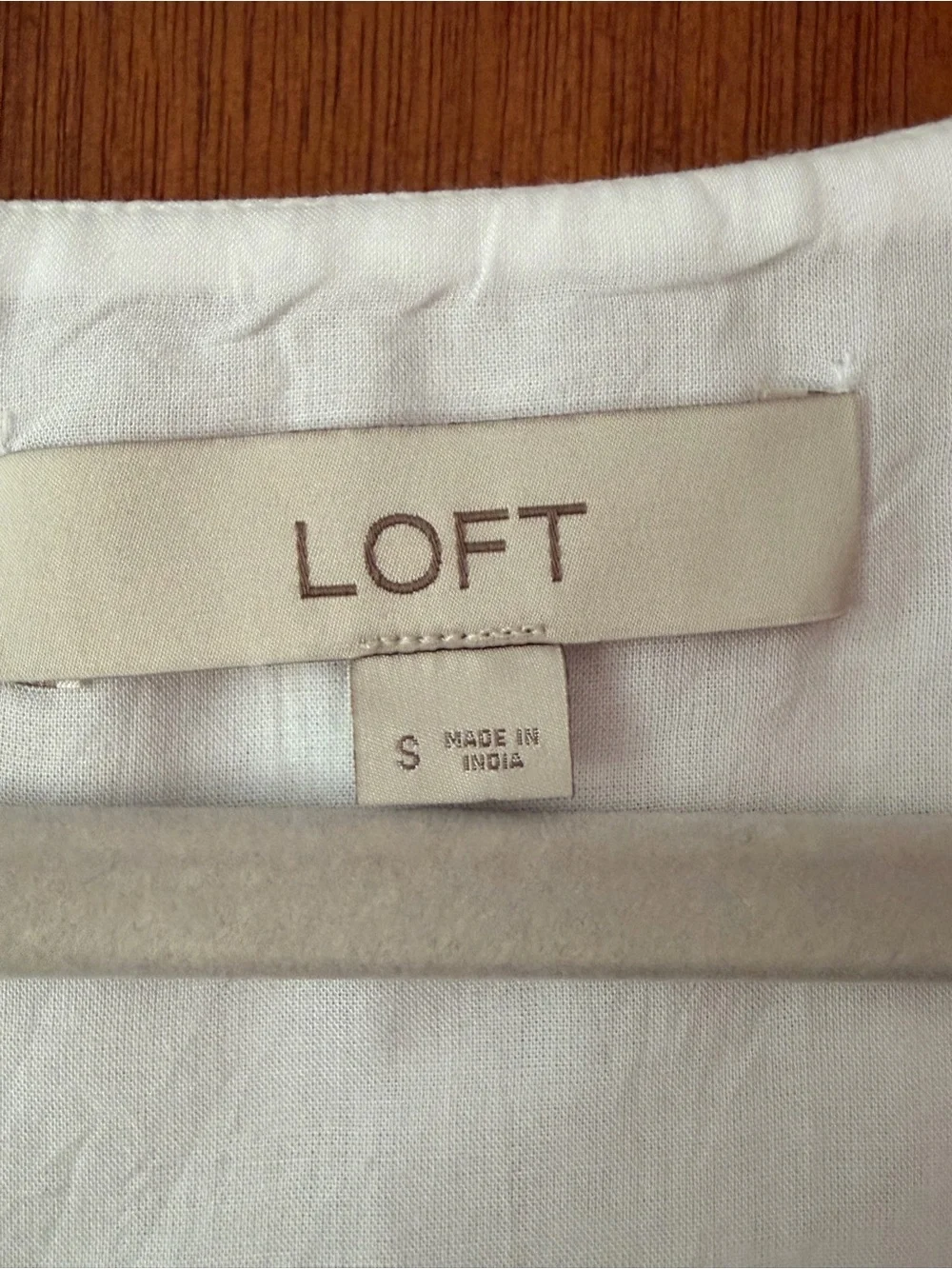 LOFT White Sleeveless Blouse with Ivory Sequin Flowers - Picture 8 of 9